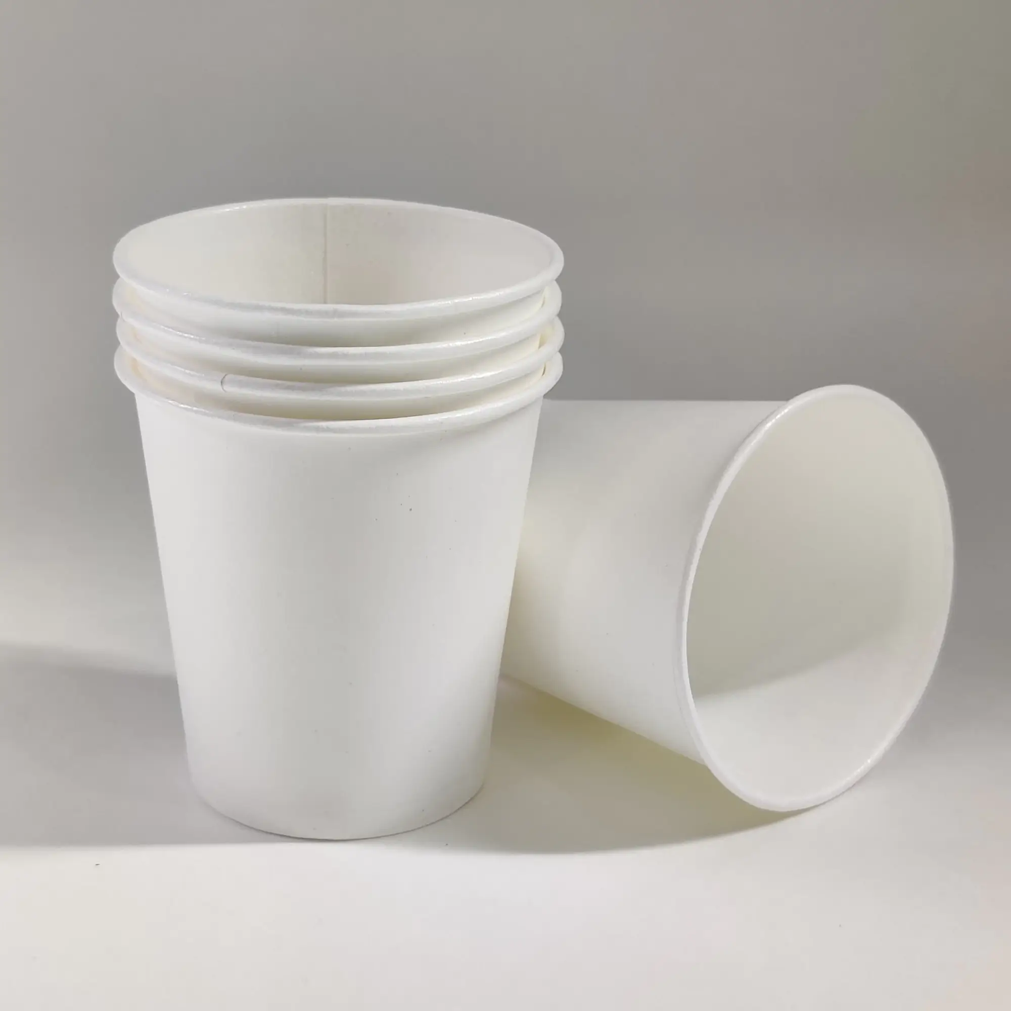 White disposable cups